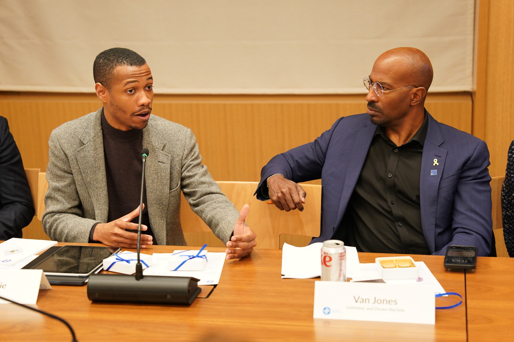 Troy Duffie speaking at a roundtable